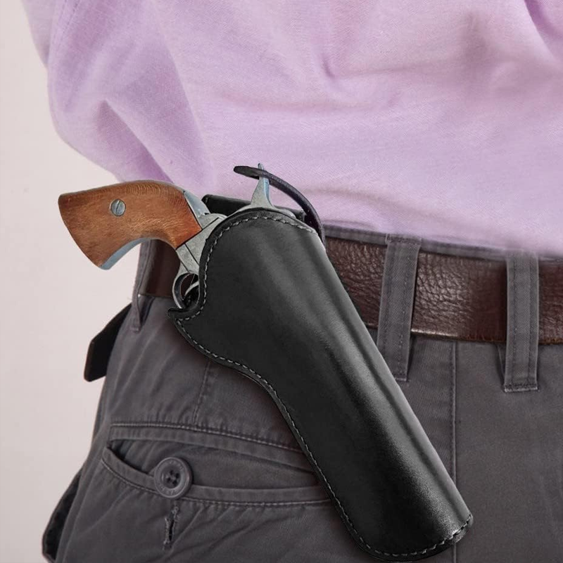 Retro Leather Holster Waist Bag with Belt Loop