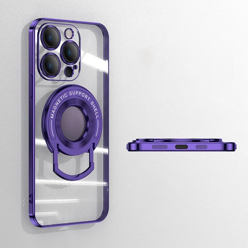 Magnetic Holder Plating Phone Case for iPhone