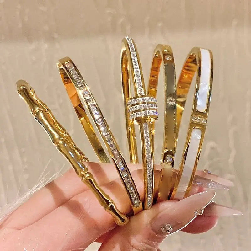 Gold-Plated Zircon Bracelets