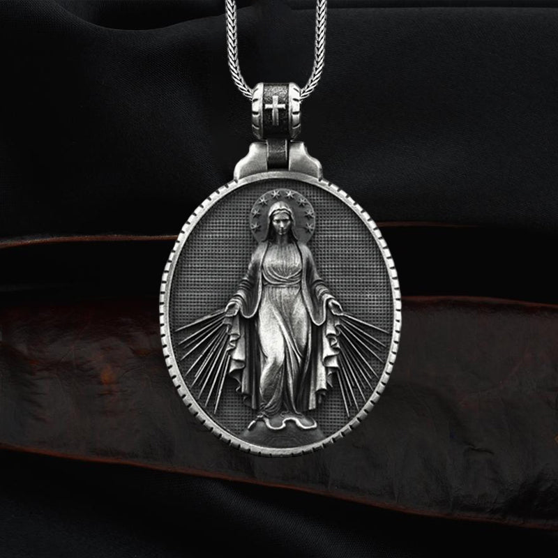Miraculous Medal Virgin Mary Necklace