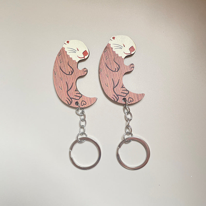 Lovers Otter Keychain