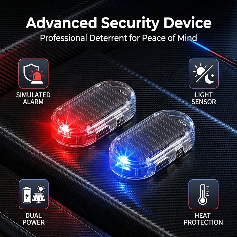 Solar Car Anti-Theft LED Warning Light