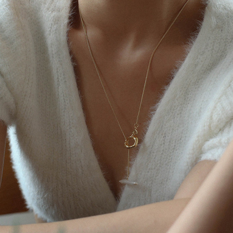 Baroque Pearl Clasp Necklace