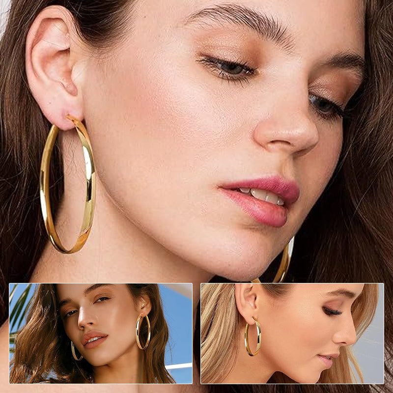 Wide Hoop Earrings