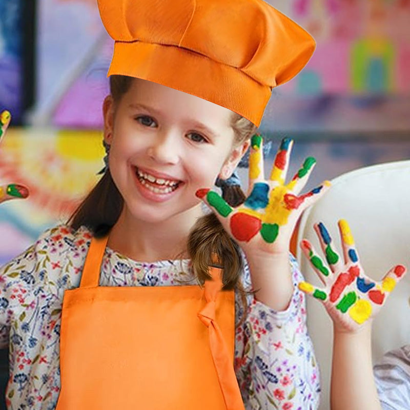 Kid Apron and Chef Hat Set