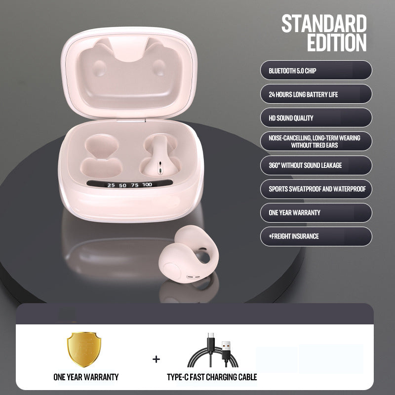 Bone Conduction Clip-Ear Bluetooth Headphones