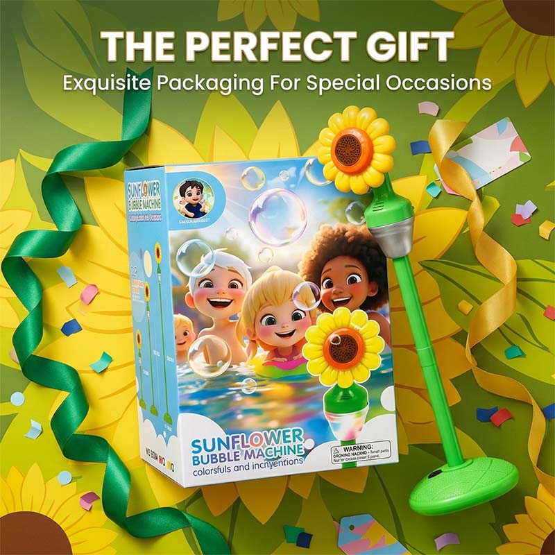 Sunflower Bubble Machine with Remote Control