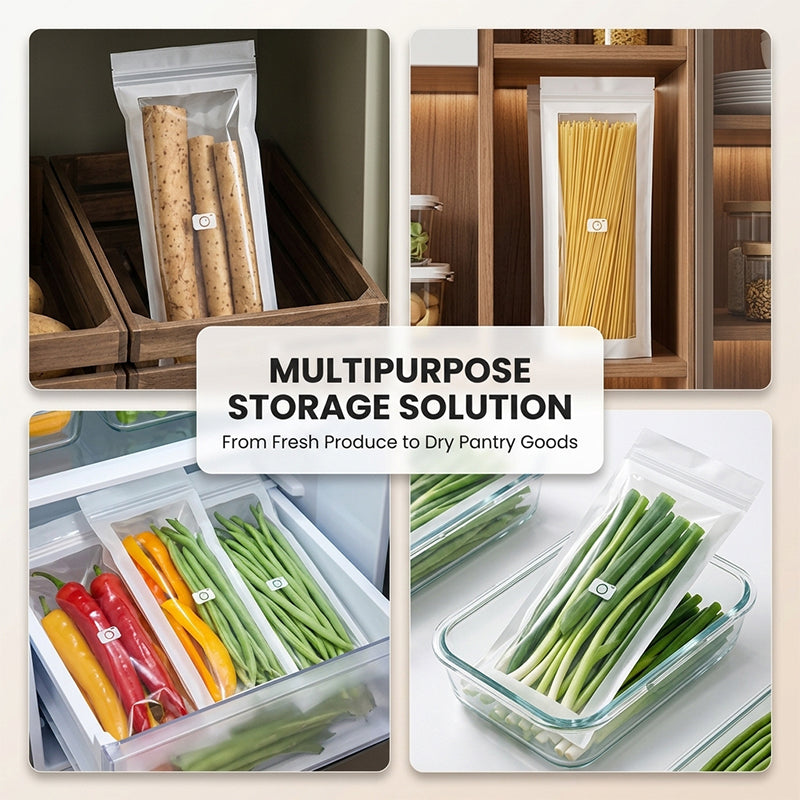 Long food storage bags