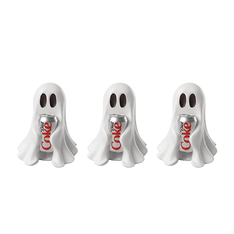 Resin Ghost Statue Holding Soda Can