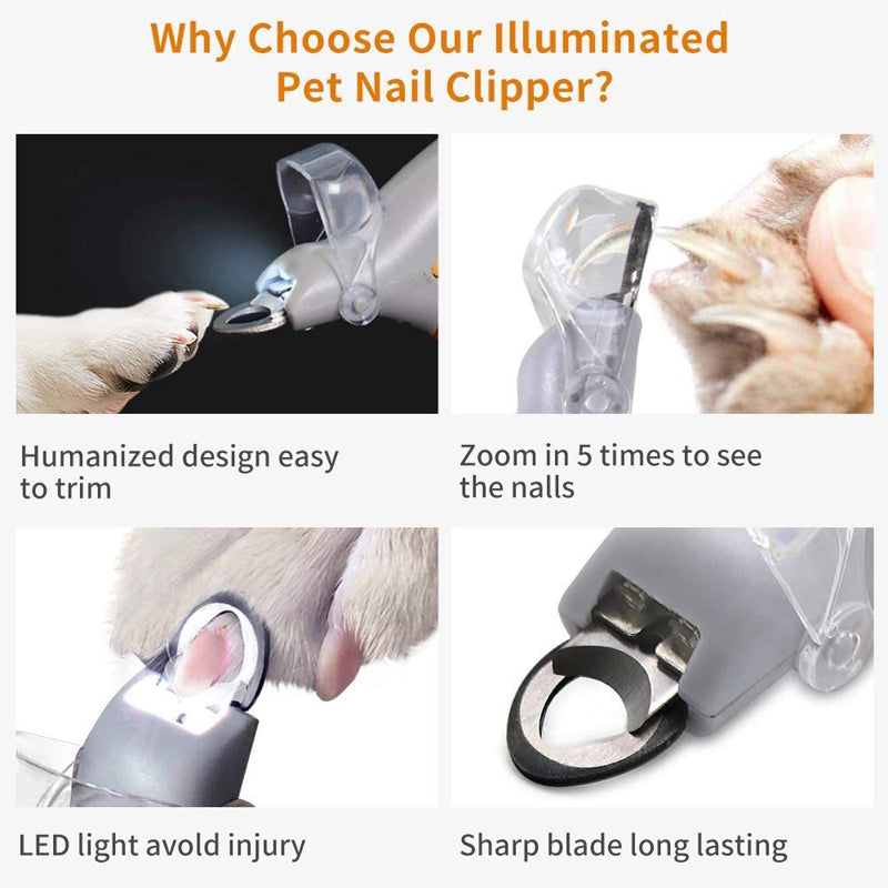 Pet LED Nail Clipper with Lights