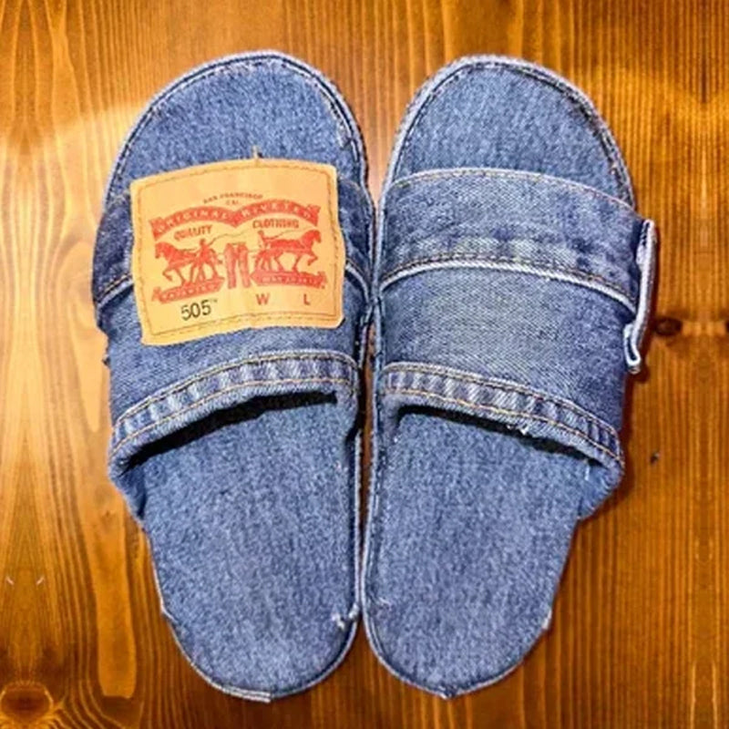 Women's Stylish Denim Slides