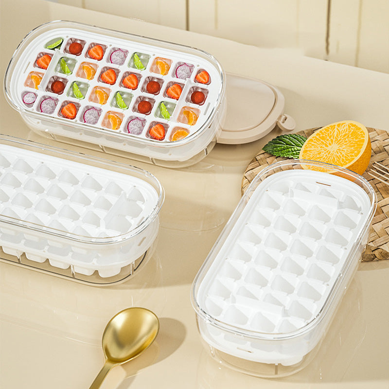 Double press silicone ice tray