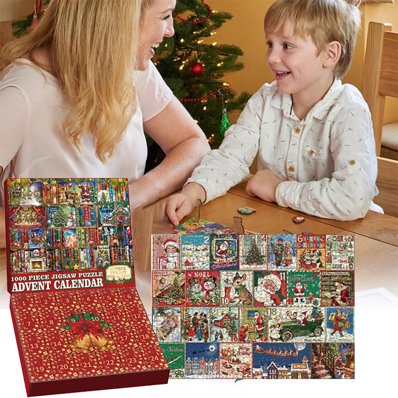 Christmas Scavenger Hunt Advent Calendar Jigsaw Puzzle 1000 Pieces