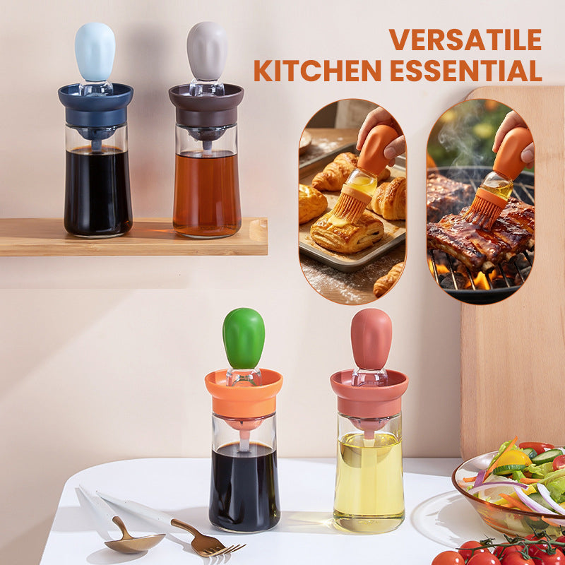 Oil Dispenser Bottle with Silicone Brush