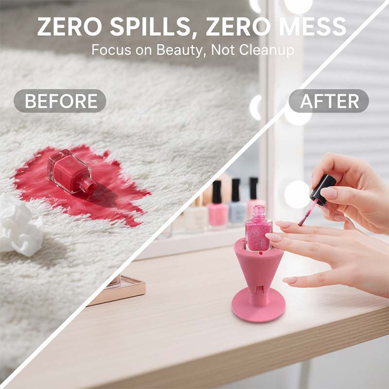 Anti-Tip Nail Polish Holder Stand