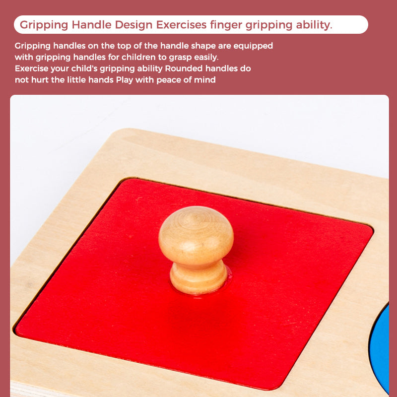 Montessori Wooden Sorting Game with Geometric Shapes