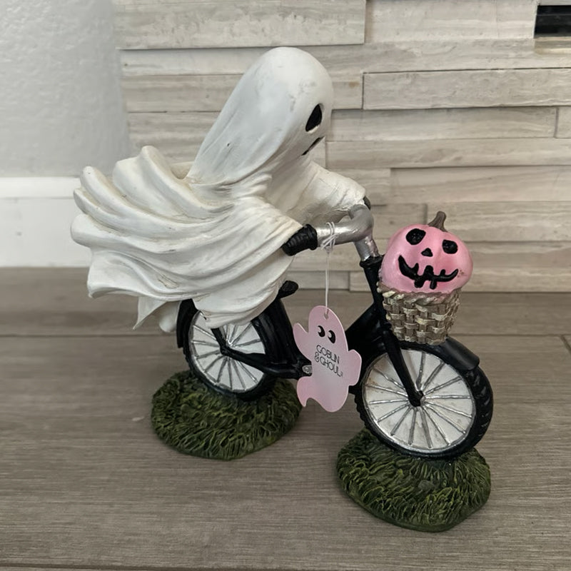 Cute Ghost Biker Figurine