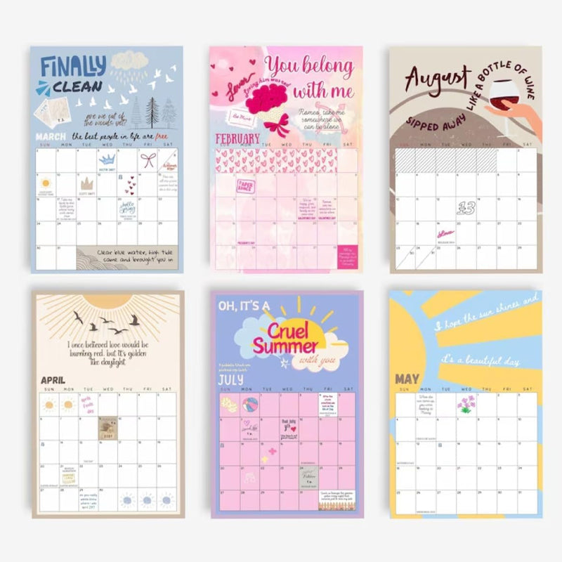 TS Lyrics Calendar