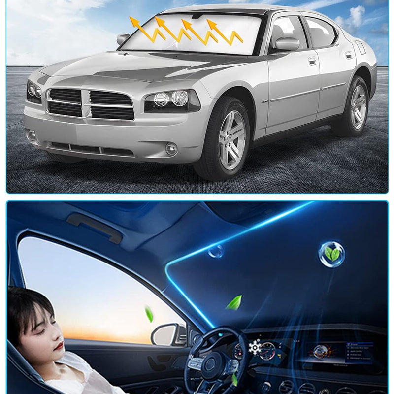 Titanium Silver Thickened Car Windshield Sun Shade