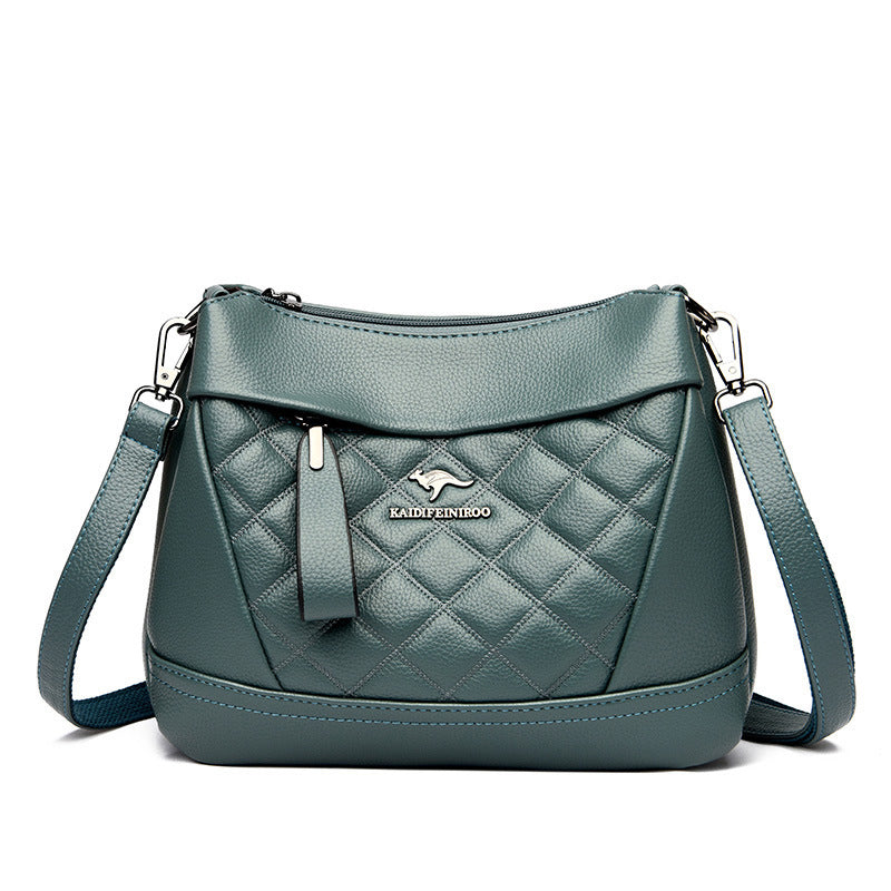 Rhomboid Pebbled Leather Bag