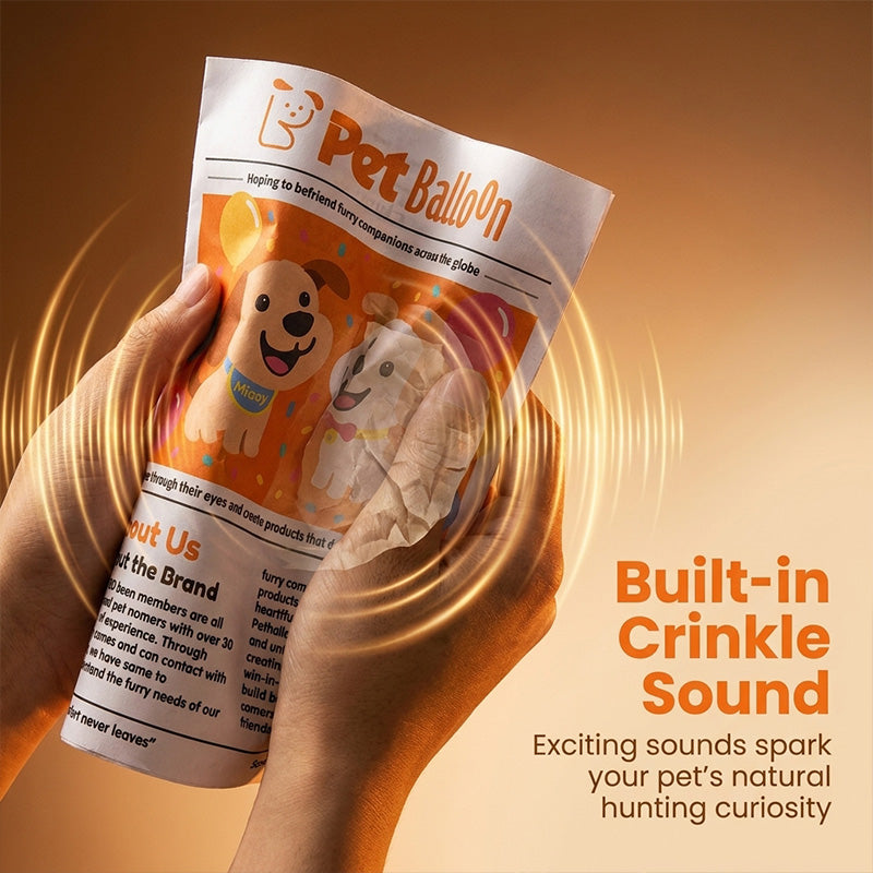 Interactive pet newspaper toy