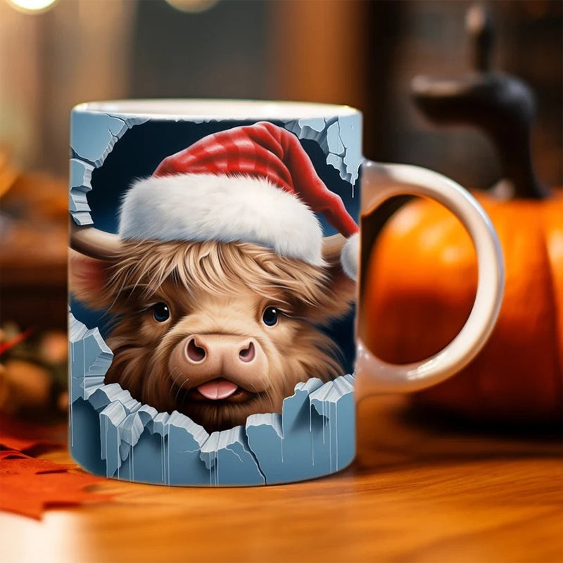 Highland Cow Ceramic Coffee Mug