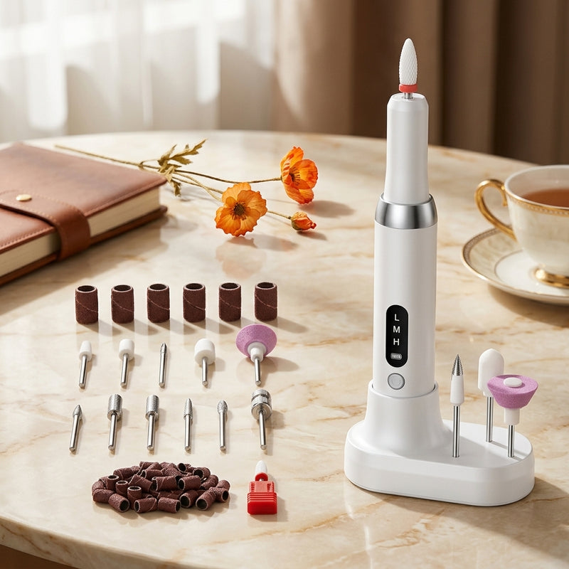 Portable Rechargeable Electric Nail Drill Kit