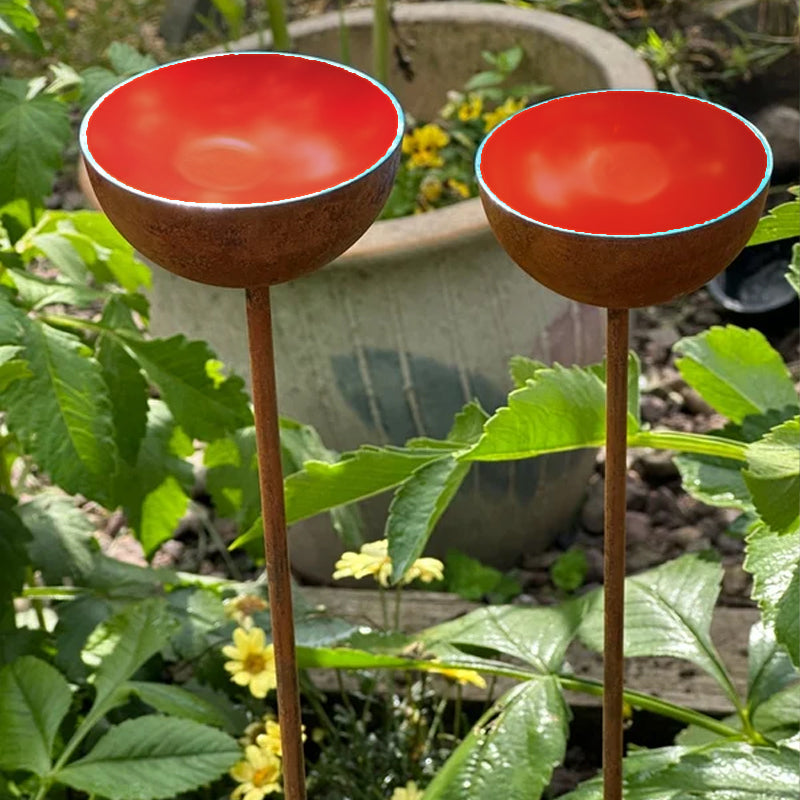 Rusty Rain Catchers Bird Feeder