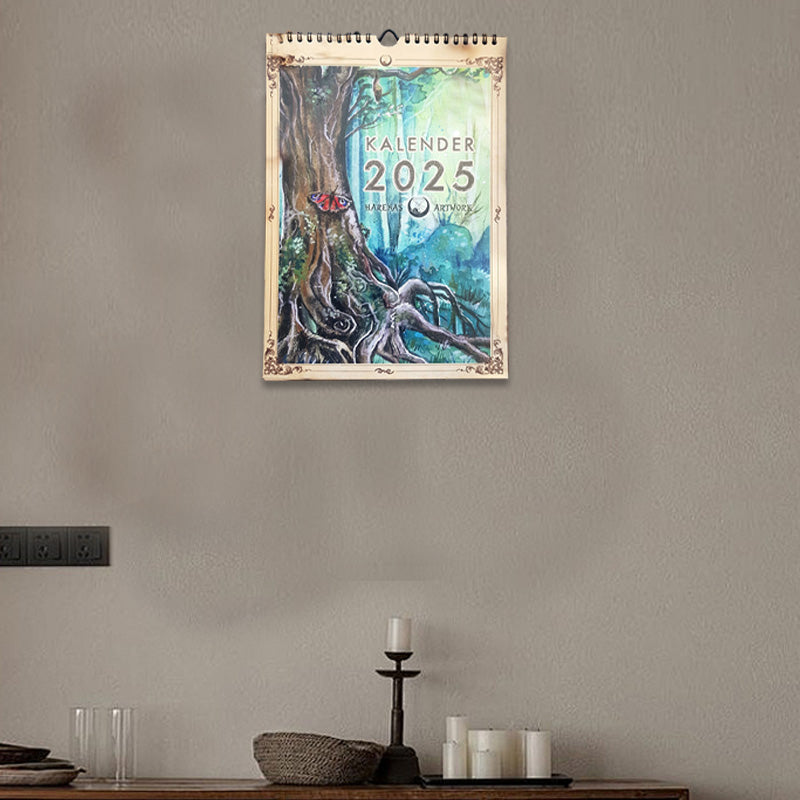 Illustrated wall calendar 2025