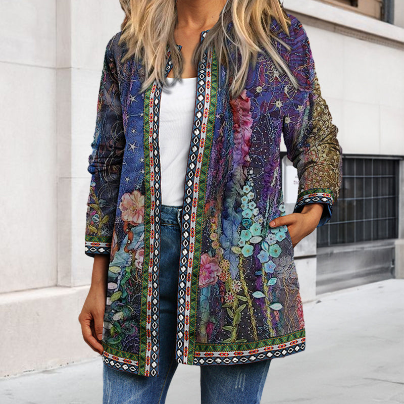 Women's Casual Floral Print Jacket