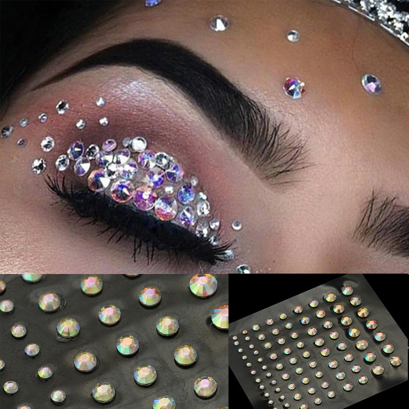 Face Rhinestone Stickers In Various Sizes