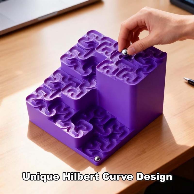 3D Printed Hilbert Curve Marble Run