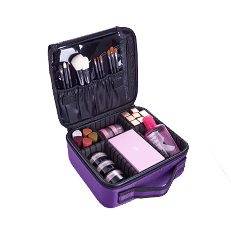 Makeup Cosmetic Storage Case with Adjustable Compartment