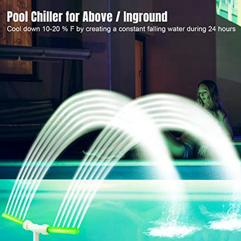 Pool Fountain Sprayer With Night Lights