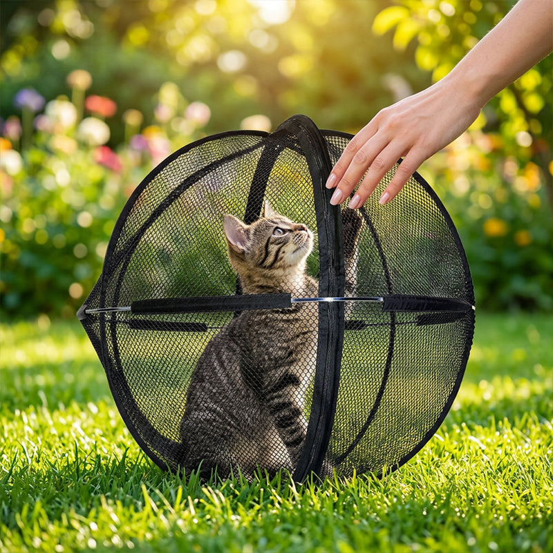 Rolling Outdoor Cat Ball Enclosure