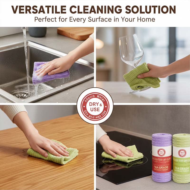 Tearable Bamboo Velvet Cleaning Towels