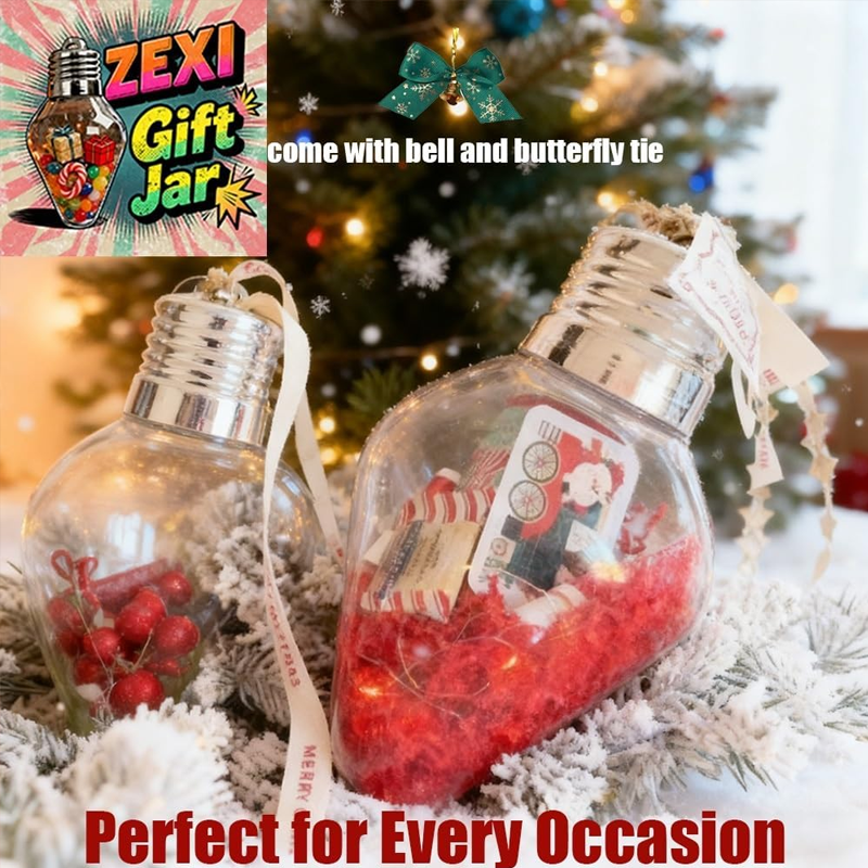 Christmas Bulb Gift Jar