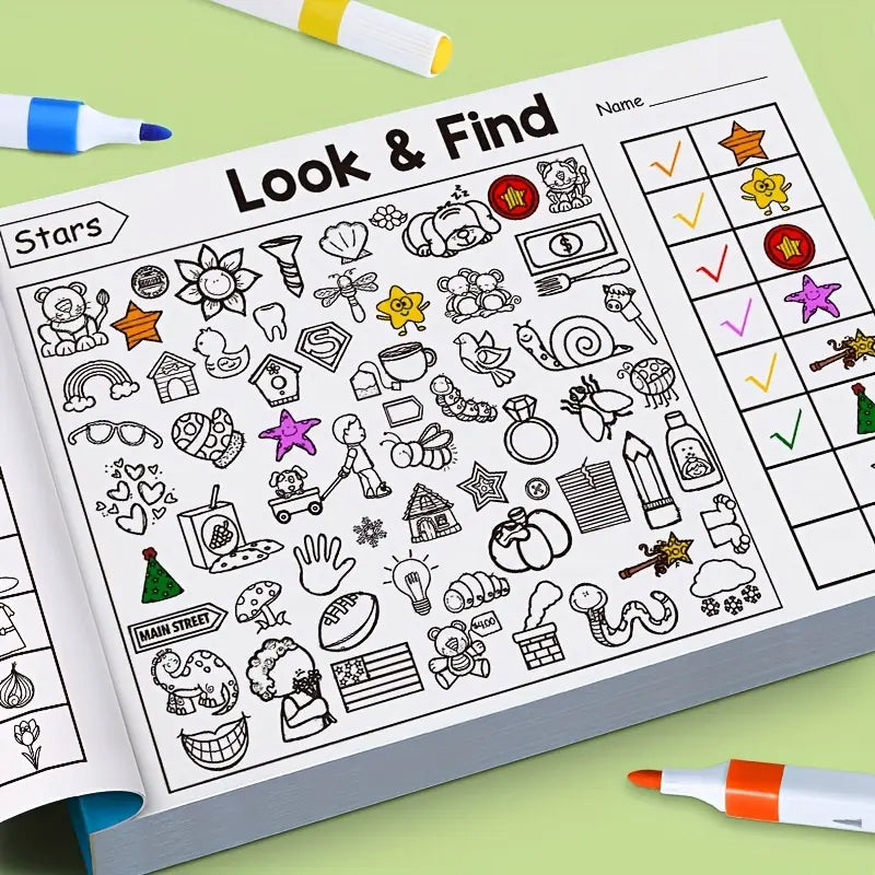 Kids Hidden Object Coloring Book