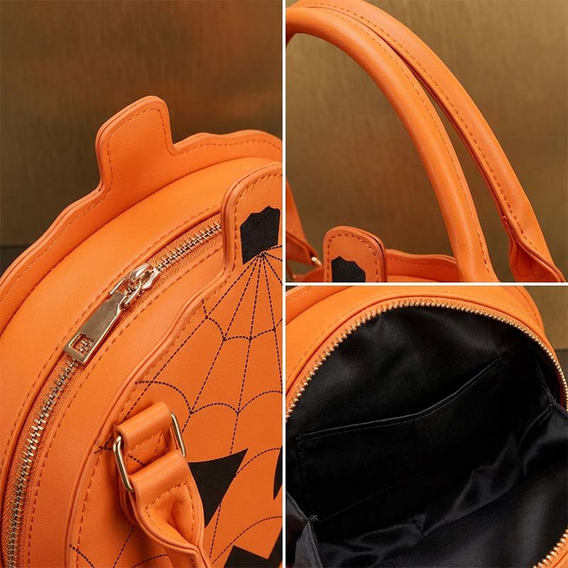 Halloween Pumpkin Color-Block Shoulder Bag