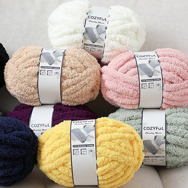 Super Bulky Chunky Knit Blanket Yarns