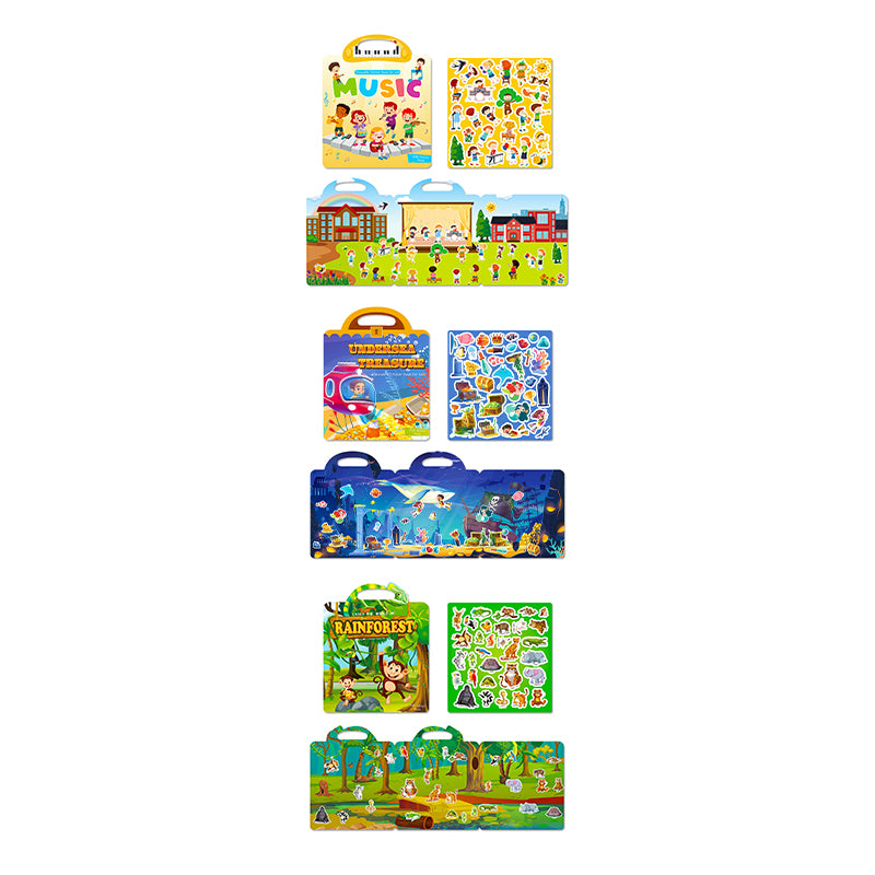 Toddler Waterproof Dinosaur Sticker Book