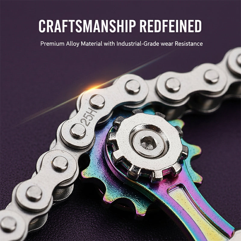 Fingertip Gear Wheel Chain Toy