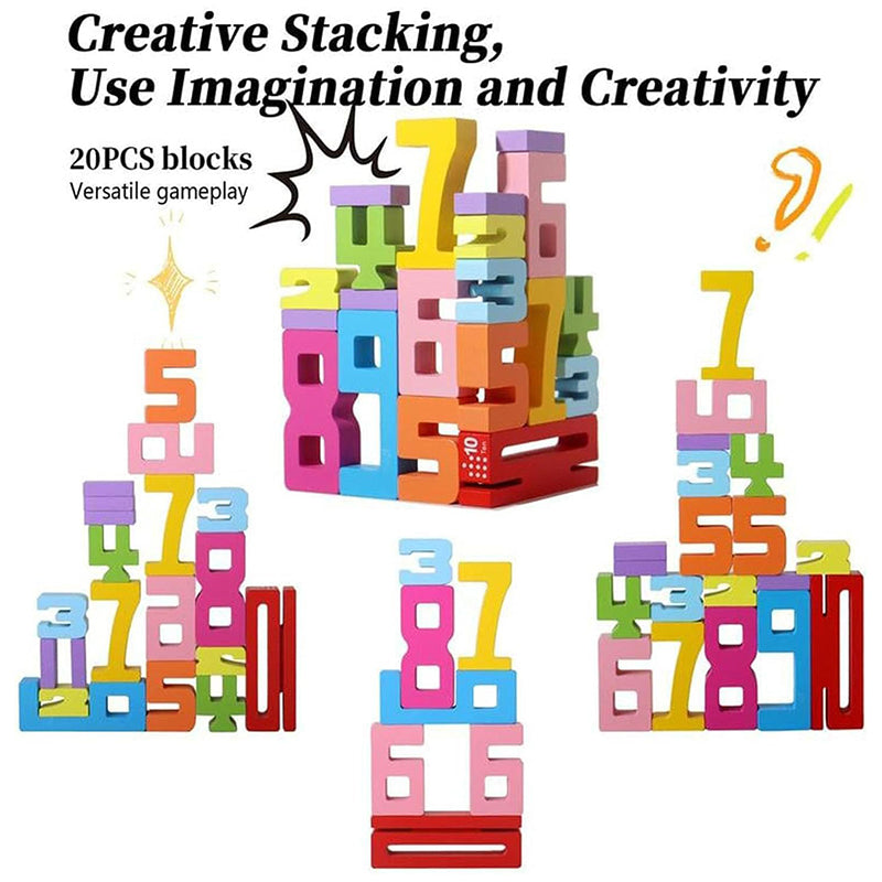 Creative Wooden Number Building Block