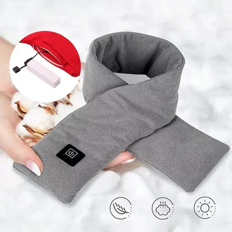 Multi-functional USB rechargeable heating scarf