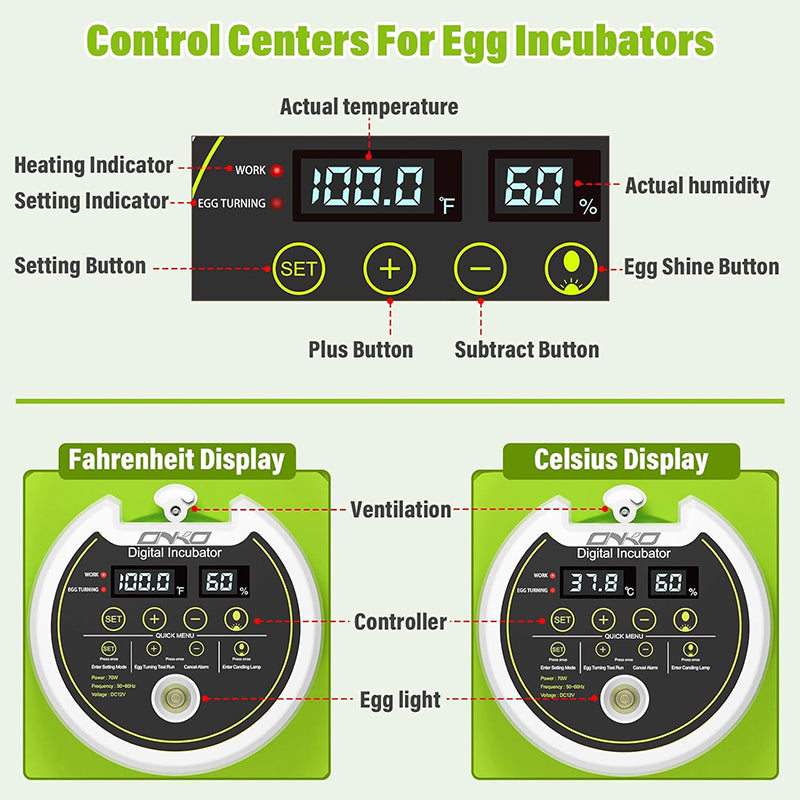 18-Piece Fully Automatic Egg Incubator