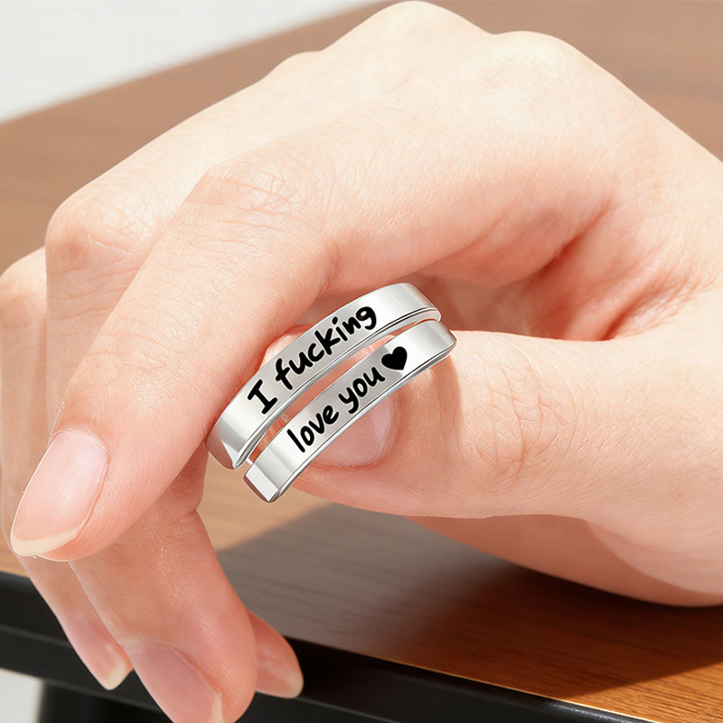 Engraved Heart Spiral Wrap Twist Vintage Promise Rings