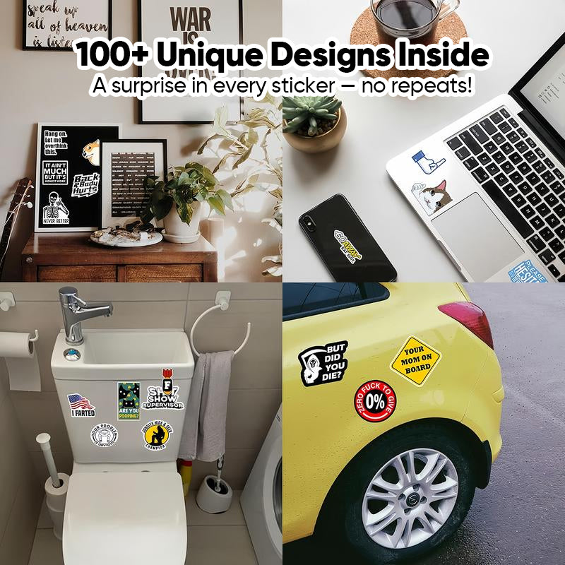 130 PCS Funny Saying Sticker