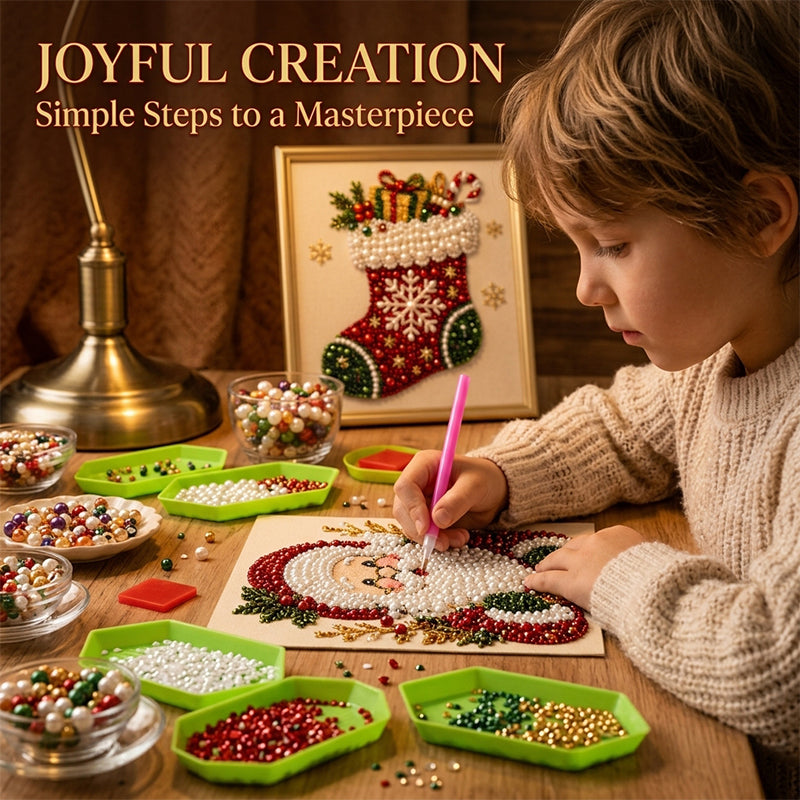 DIY Christmas Pearl Diamond Painting Art Kit