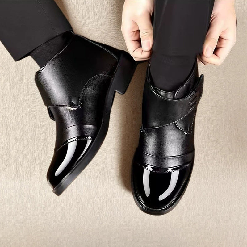 Men's Winter Leather Shoes Plush Warm Comfortable