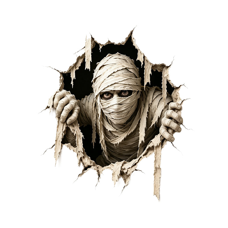 Halloween Spooky Cracked Wall 3D Decal Decoration